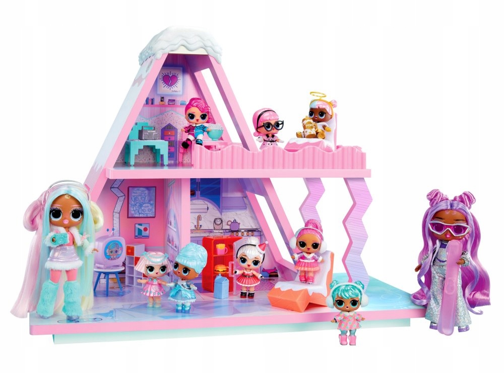 LOL SURPRISE Domek dla Lalek Winter Snow Chalet Zestaw Lalka MEBELKI