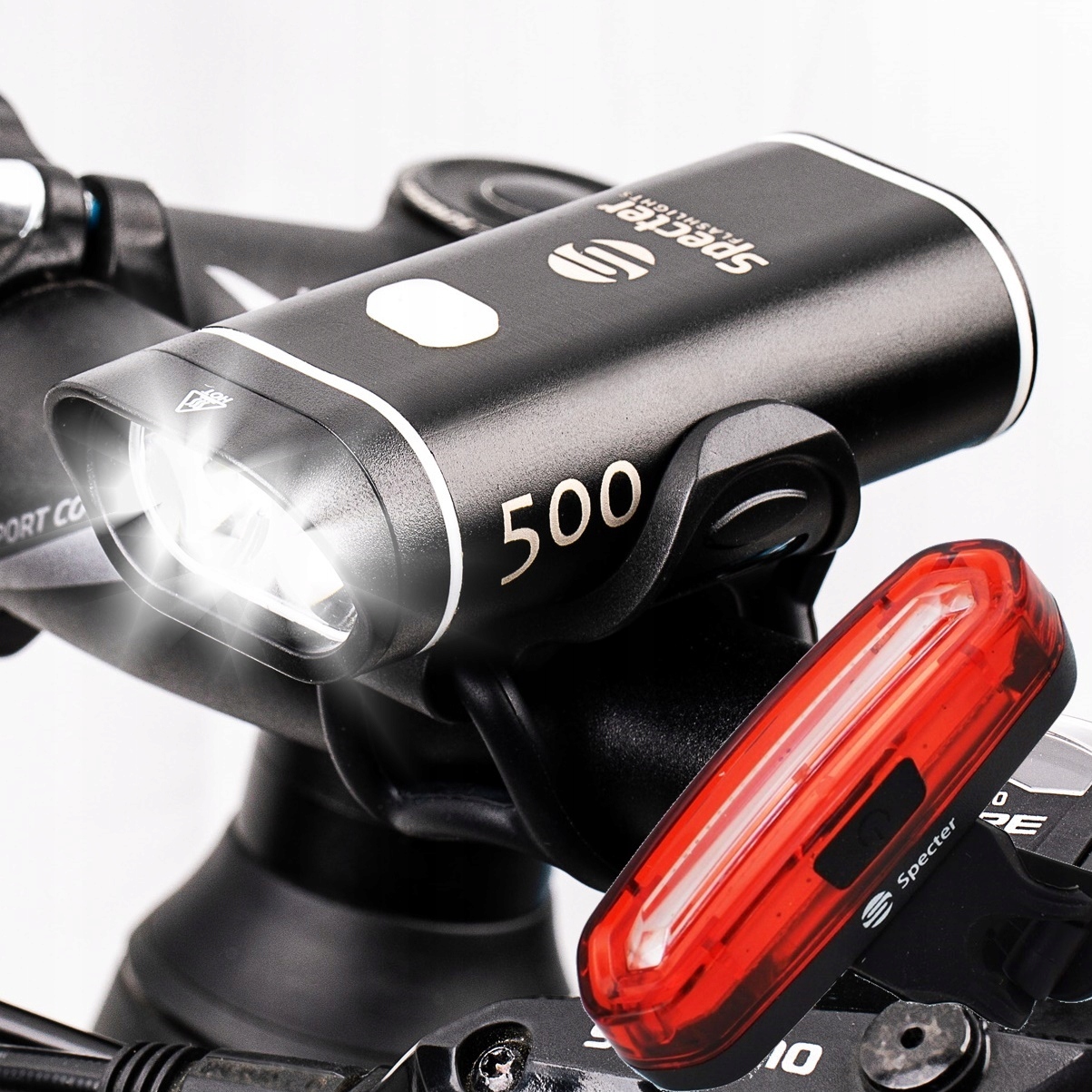

Zestaw Led tył przód XPG500 na Usb lampka rowerowa