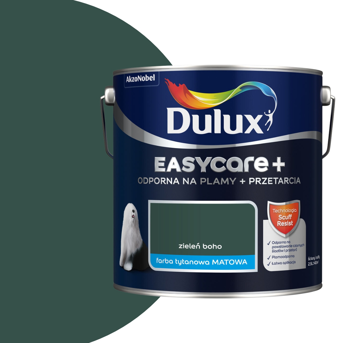 Dulux EasyCare Plus 2,5L Zeleň Boho