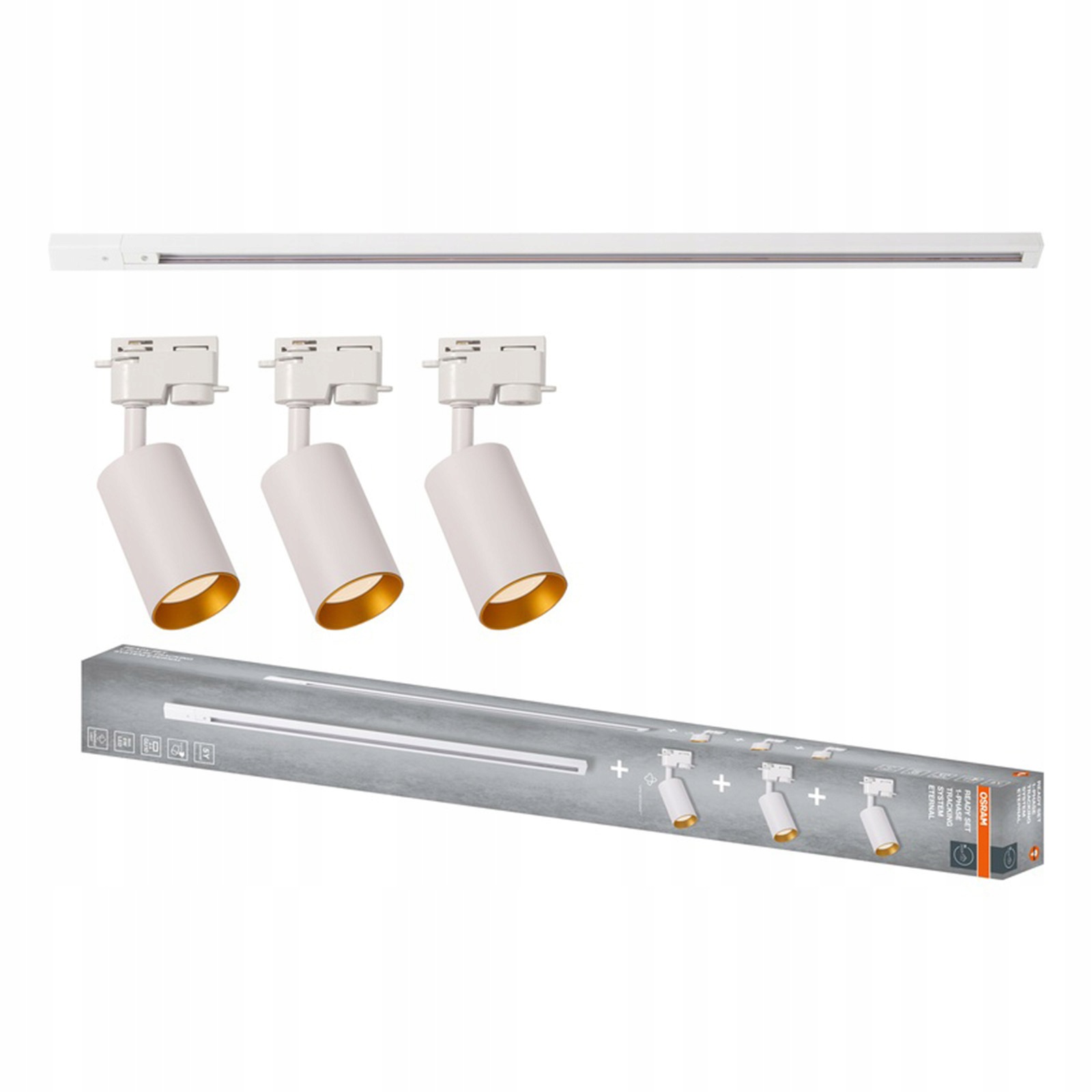 Sada kolejnicový kabel Led reflektor 6W GU10 1m Osram