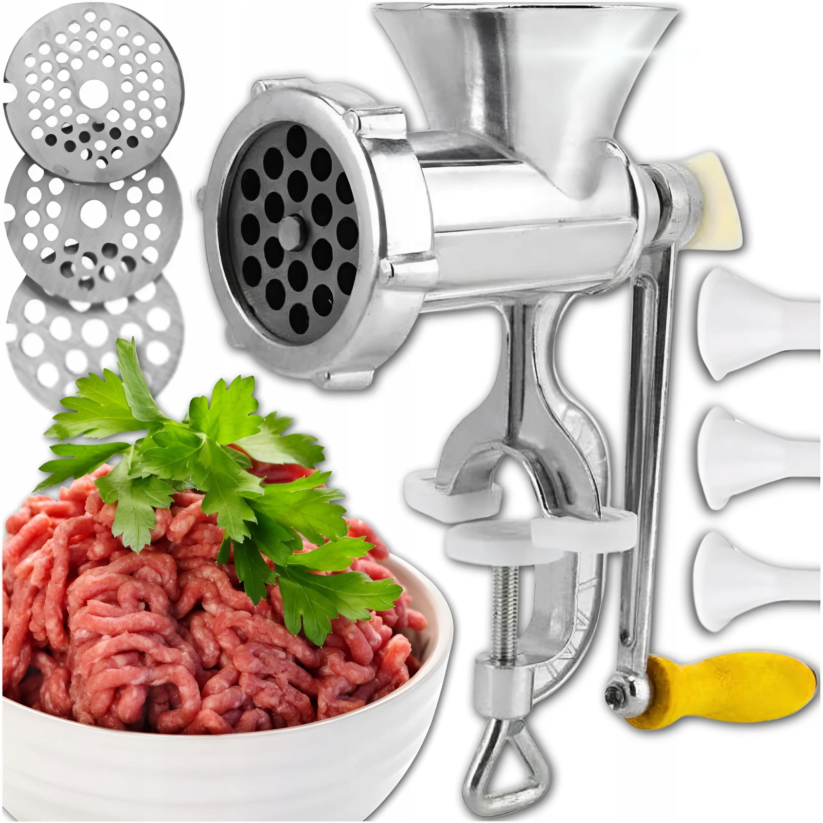 MASZYNKA DO MIELENIA MIĘSA ŻYWNOŚCI NADZIEWARKA NAKŁADKI METALOWA