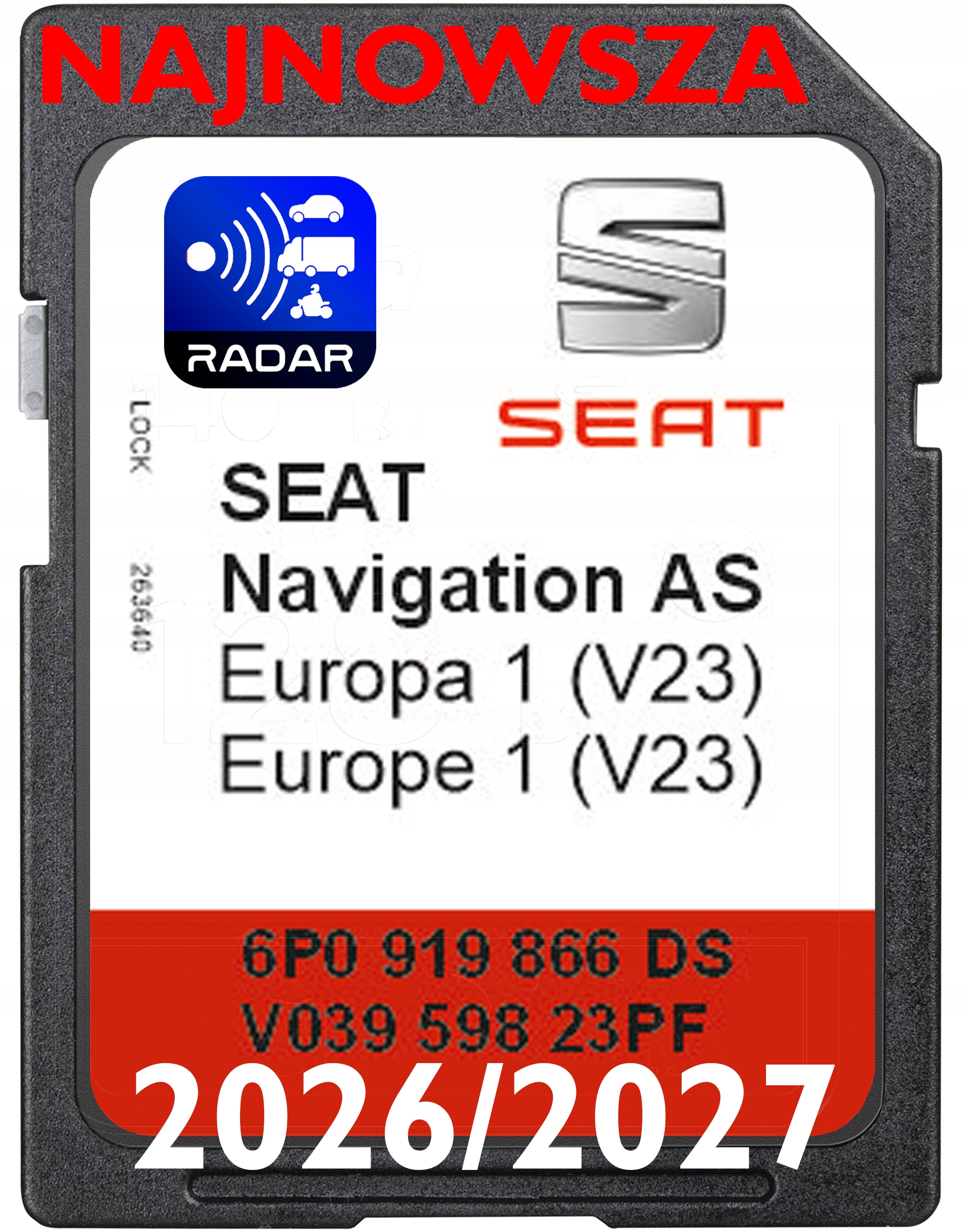 Sd Karta Gps Mapa Seat 2026/2027 V23 Ateca Arona Ibiza Leon Toledo Europa
