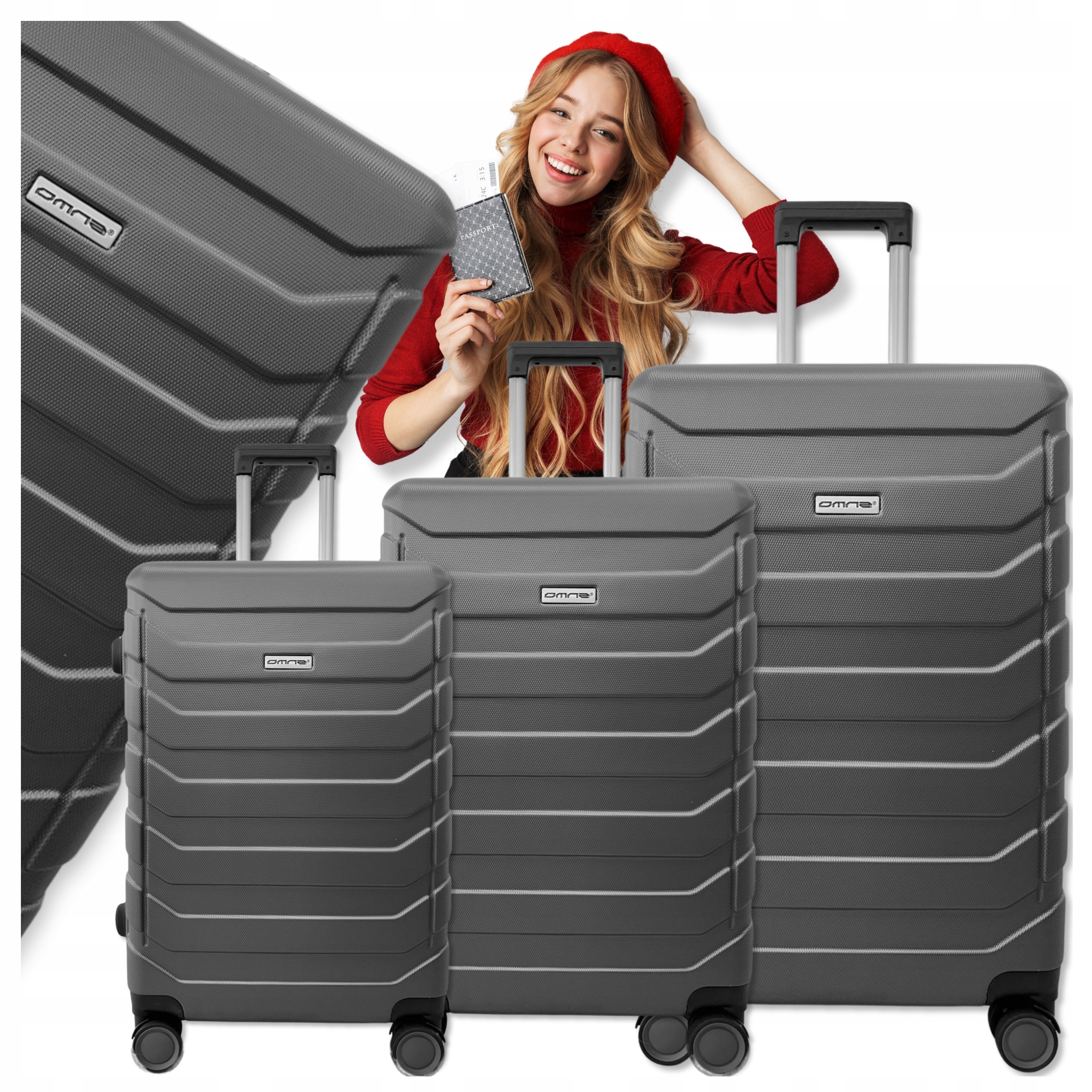 Sada cestovních kufrů na kolečkách sada velká 94L střední 63L malá 40L