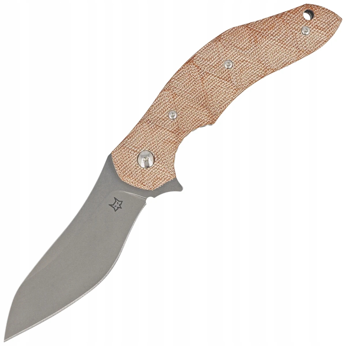 Nůž Fox Flipper Natural Micarta Stonewashed N690Co by Jens Ansø