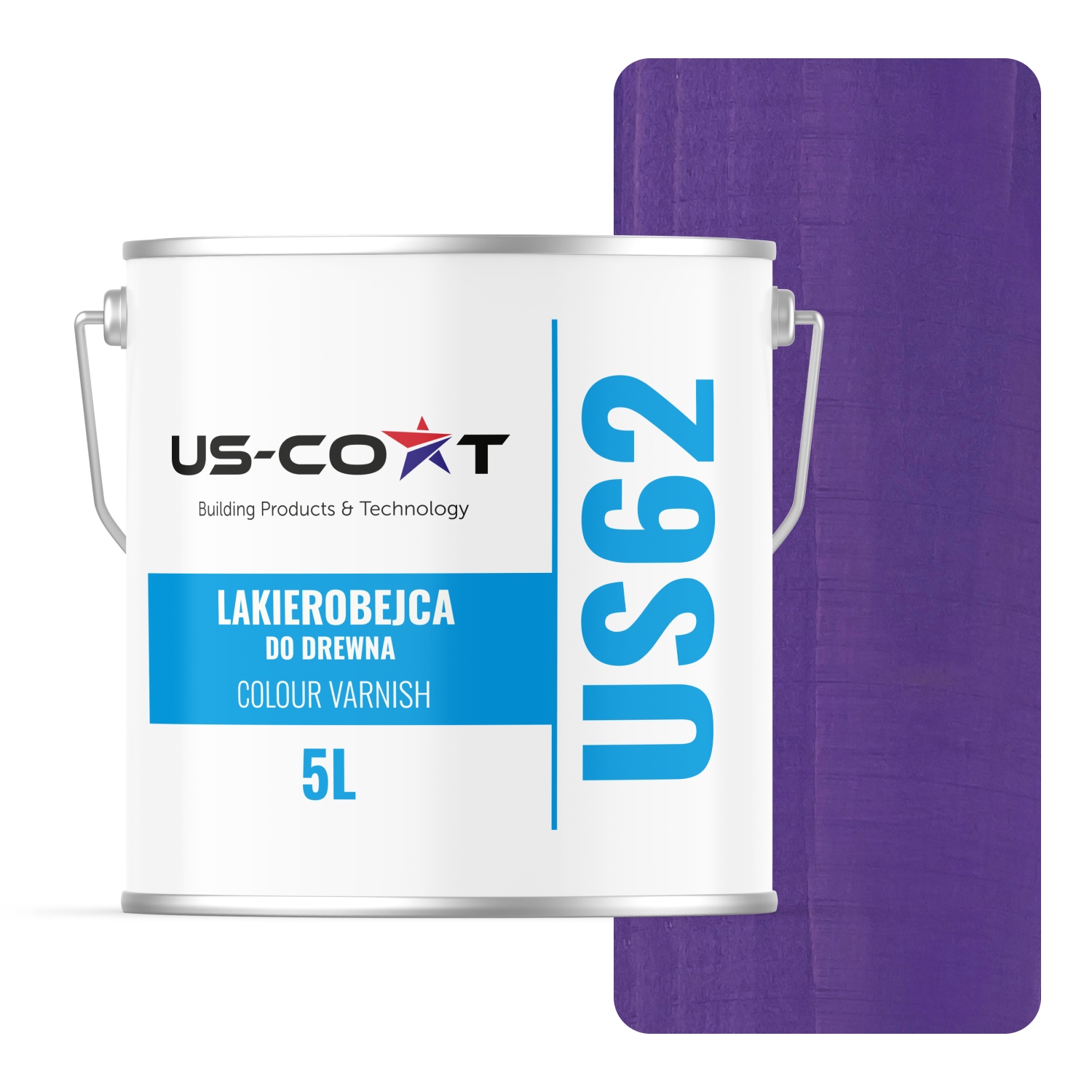 Laková Farba Na Drevo 3V1 Extra Lazúra Farba Fialová Saténová 5L Ochranná