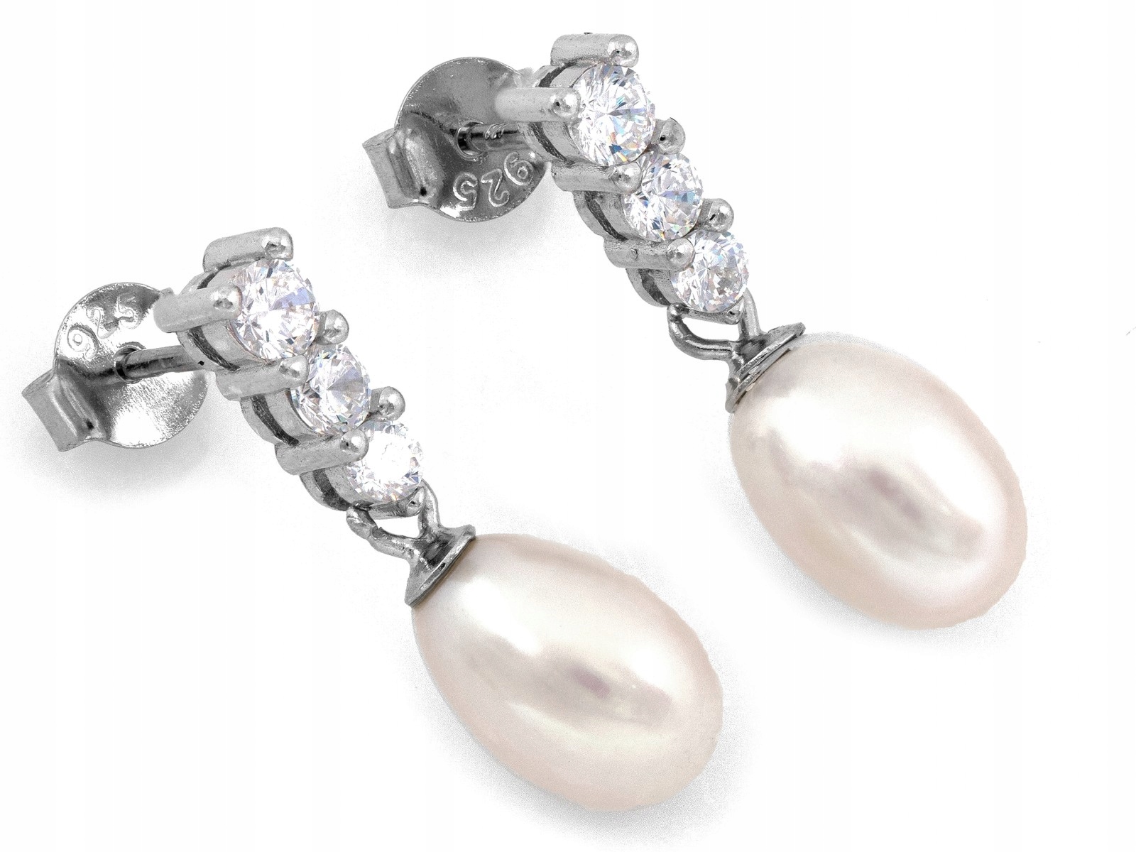 Stříbrné Náušnice 925 s kubickou zirkonií, ideální jako dárek , poutavé