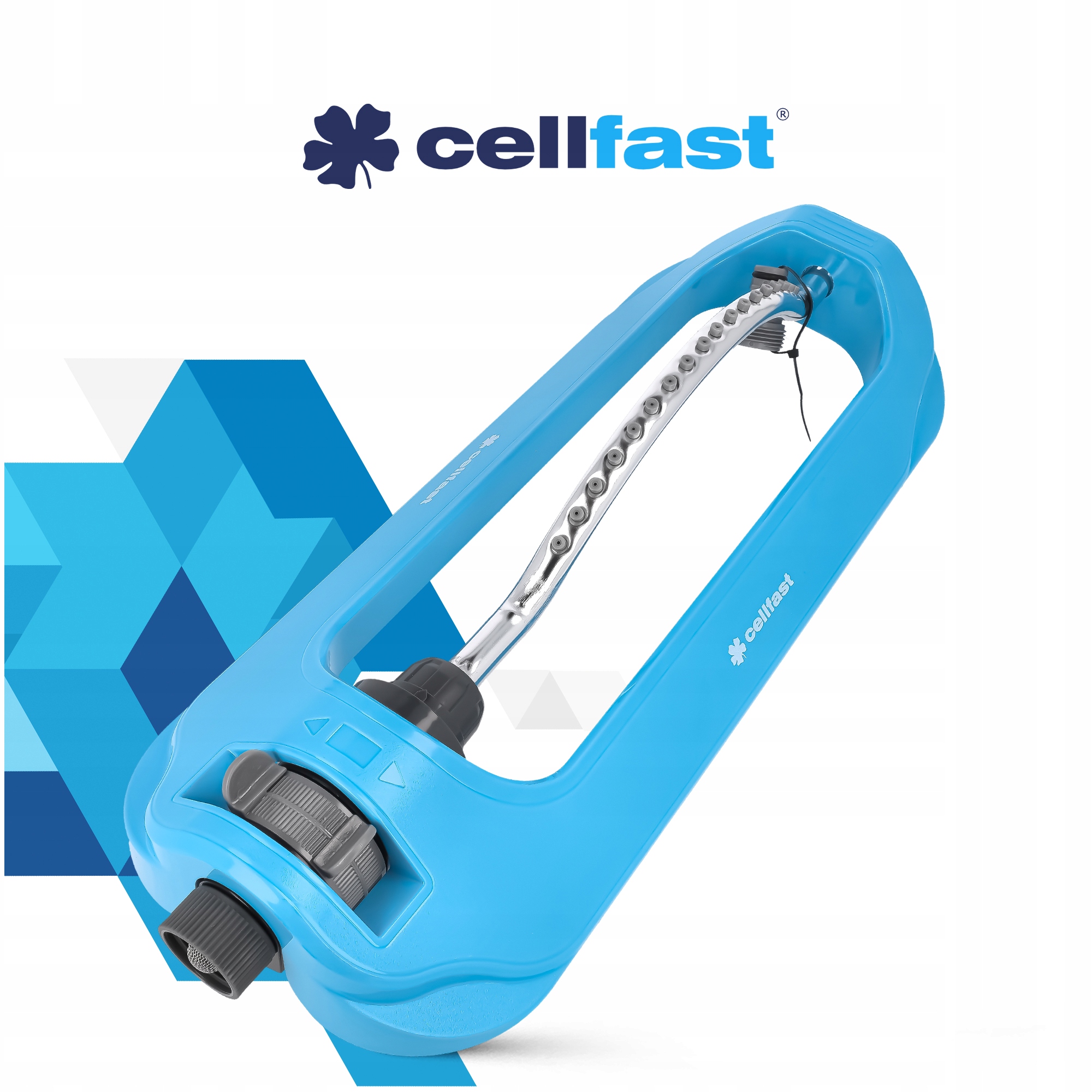 Zraszacz Ogrodowy Wahadłowy Cellfast TURBO IDEAL 18 DYSZ Na Trawnik 240m2 Kod producenta 52-070