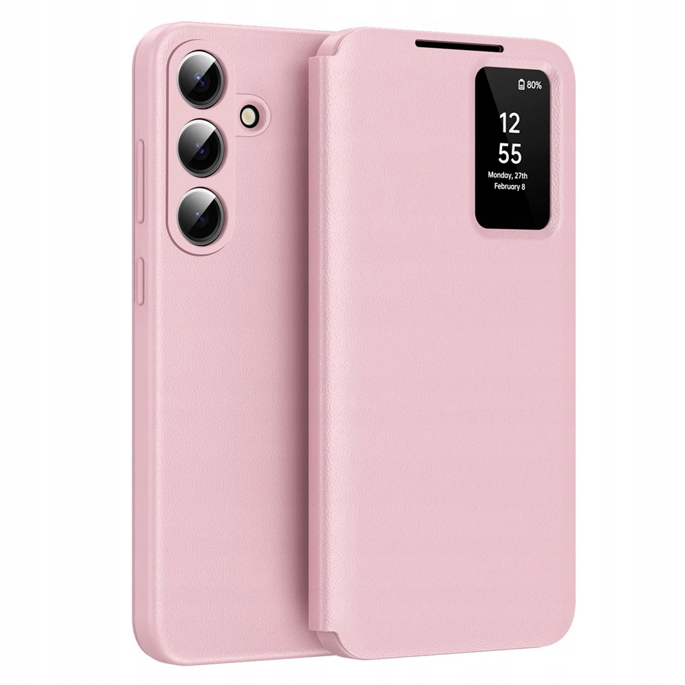Techsuit etui książkowe z przezroczystym Samsung Galaxy S26 Plus różowe