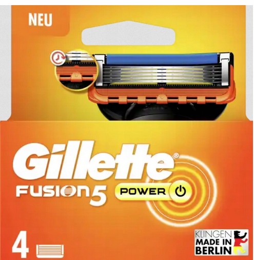 Gillette Fusion5 Power Vyměnitelné břity pro holicí strojek 4 ks