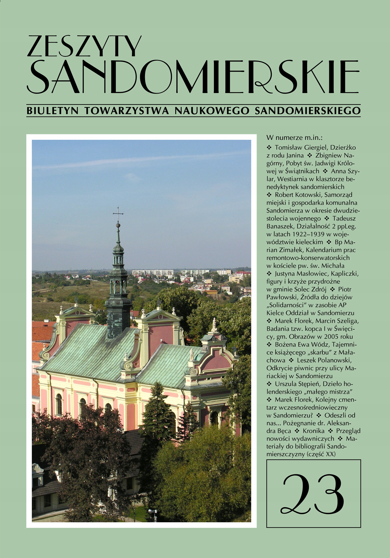 Zeszyty Sandomierskie Biuletyn Towarzystwa Nr 23