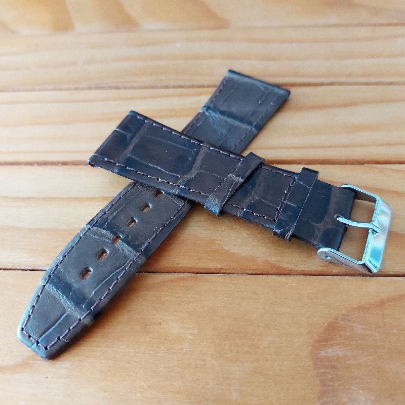 PASEK DO ZEGARKA 26 mm brązowy zwężany do 22