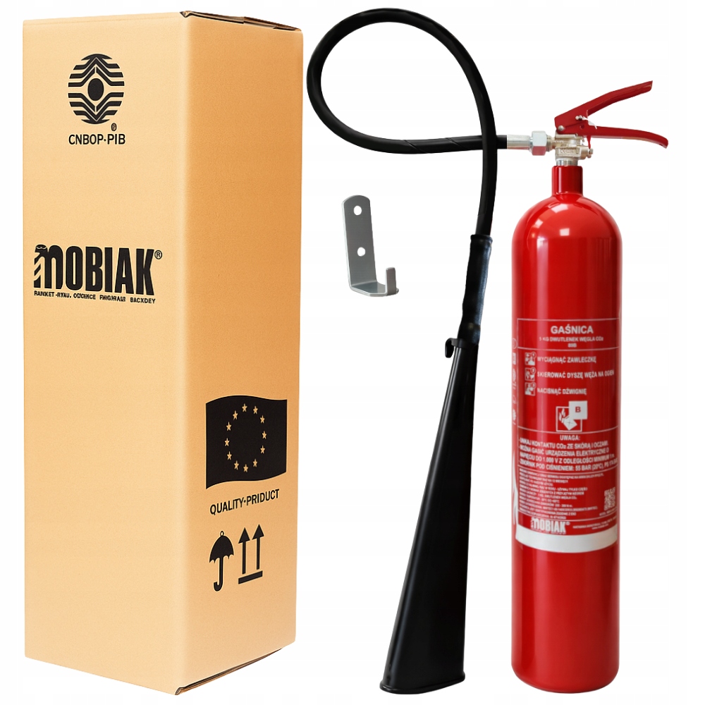 Gaśnica śniegowa 5kg CO2 89B typ GS5x wieszak z legalizacją Udt 2026r.