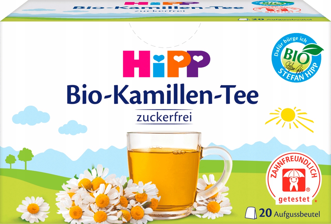 HIPP BIO HERBATKA RUMIANKOWA DLA NIEMOWLĄT Z RUMIANKU DLA DZIECI Z NIEMIEC