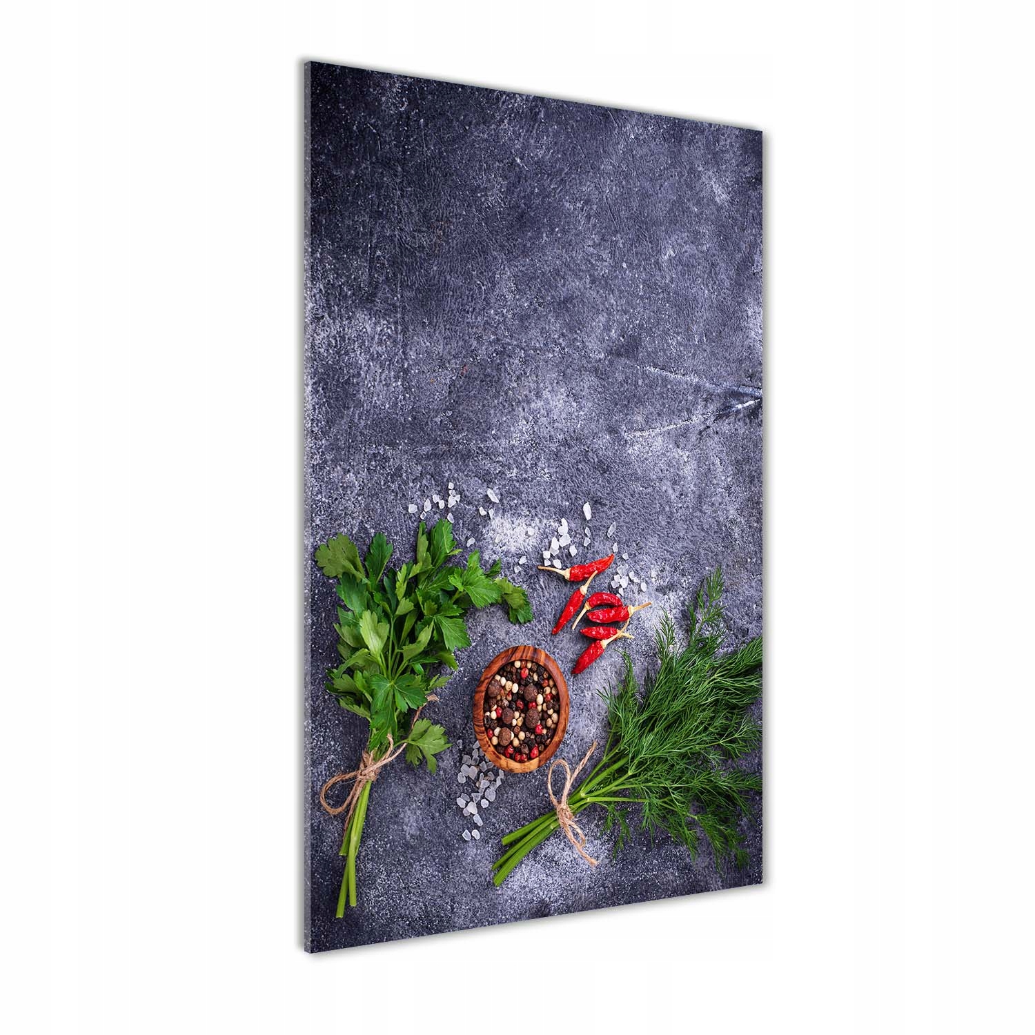 

Foto obraz na szkle Zioła i przyprawy 70x140 cm