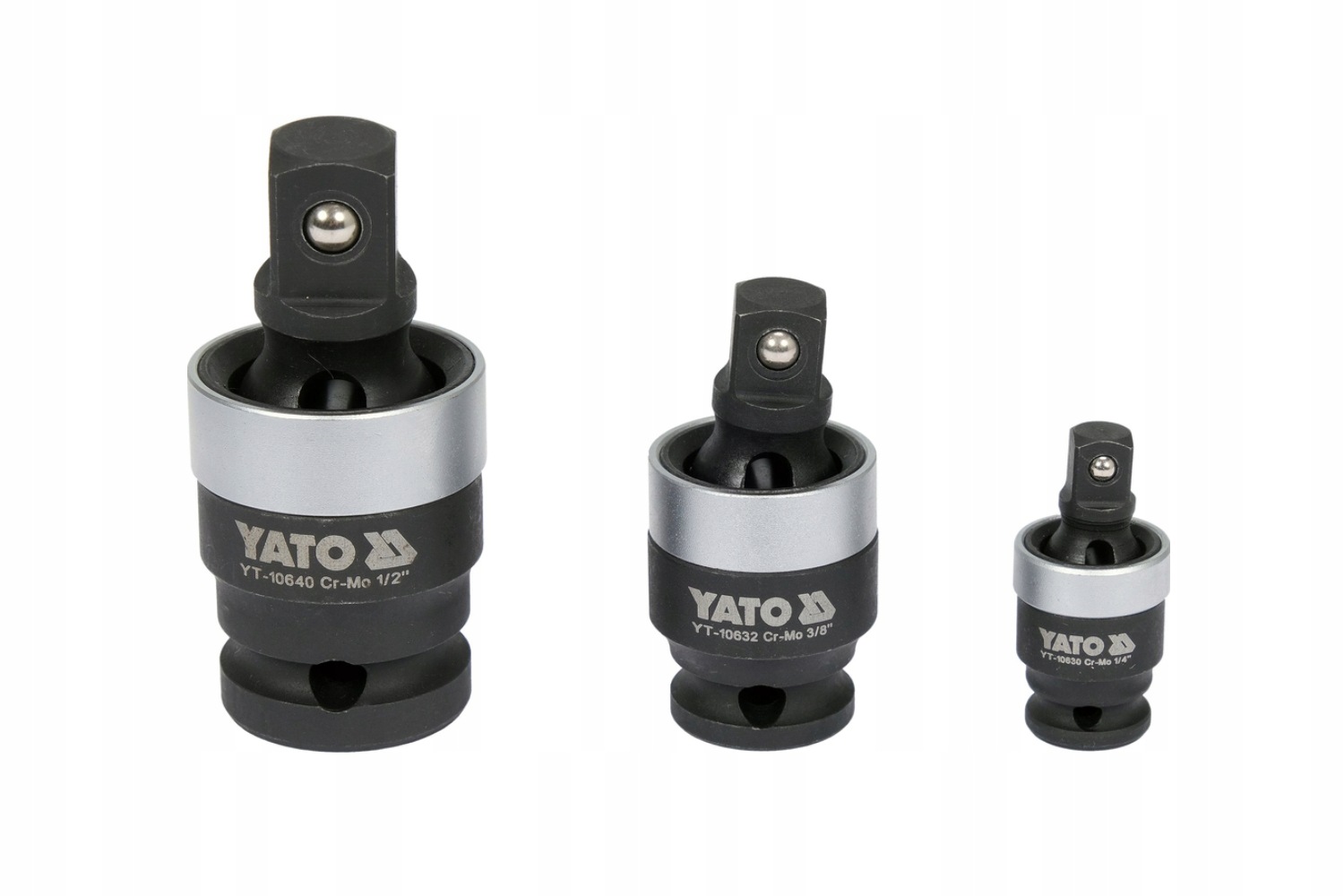 Zestaw trzech przegubów udarowych Yato YT-10642 1/4", 3/8", 1/2" 3 elementy