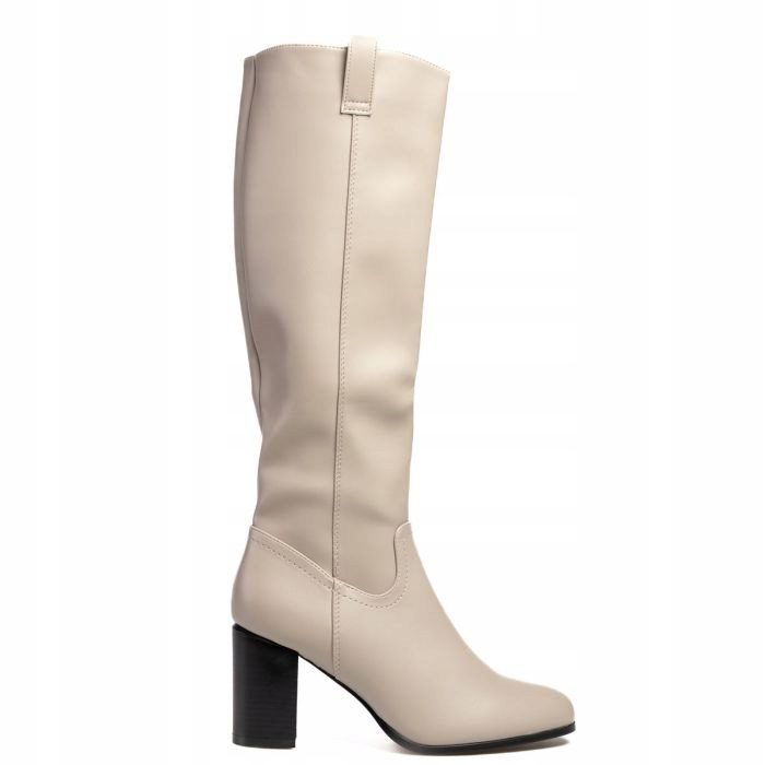 Šedé Klasické Kozačky Na Podpatku Z Eko Kůže Sergio Leone 40