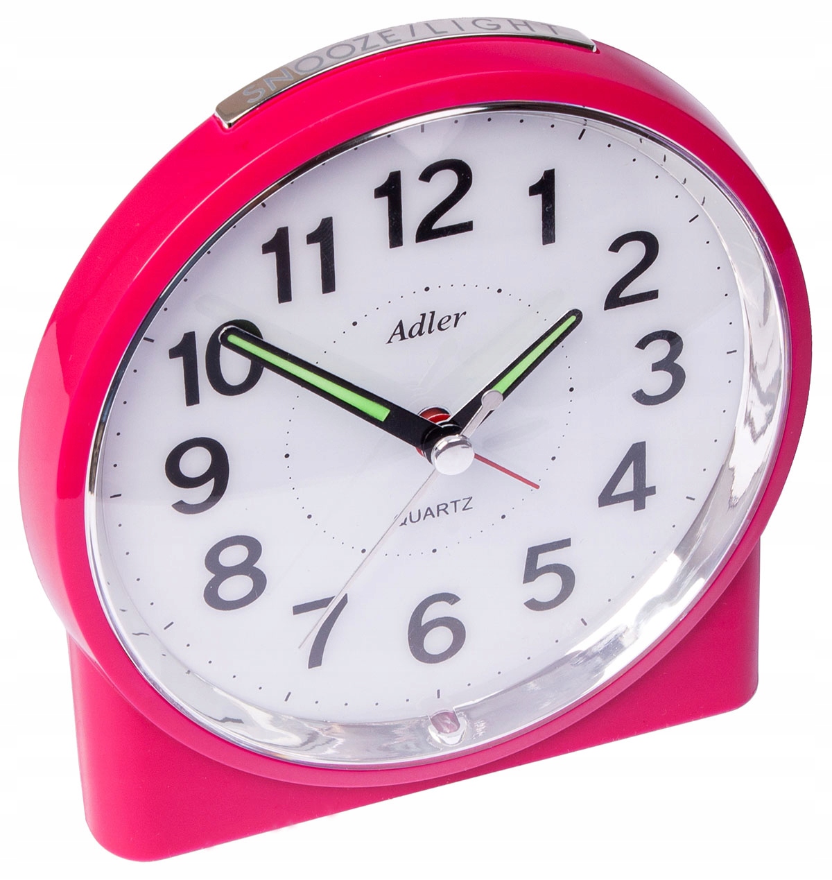 

Duży Budzik Kwarcowy Adler Płynący PT244 Różowy