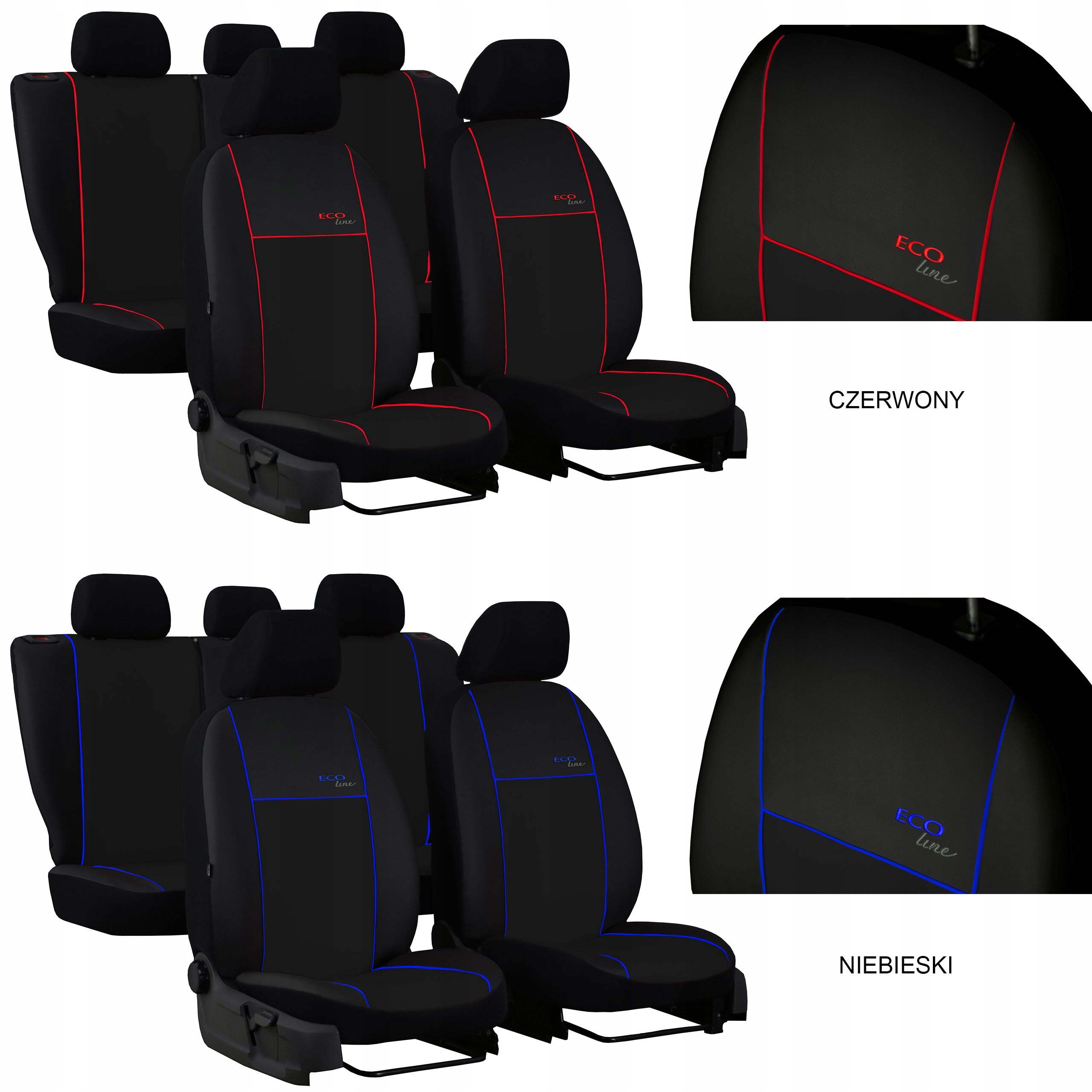 MIAROWE POKROWCE SAMOCHODOWE KOMPLET NA FOTELE SKÓRA DO Infitniti QX70 Model Eco Line