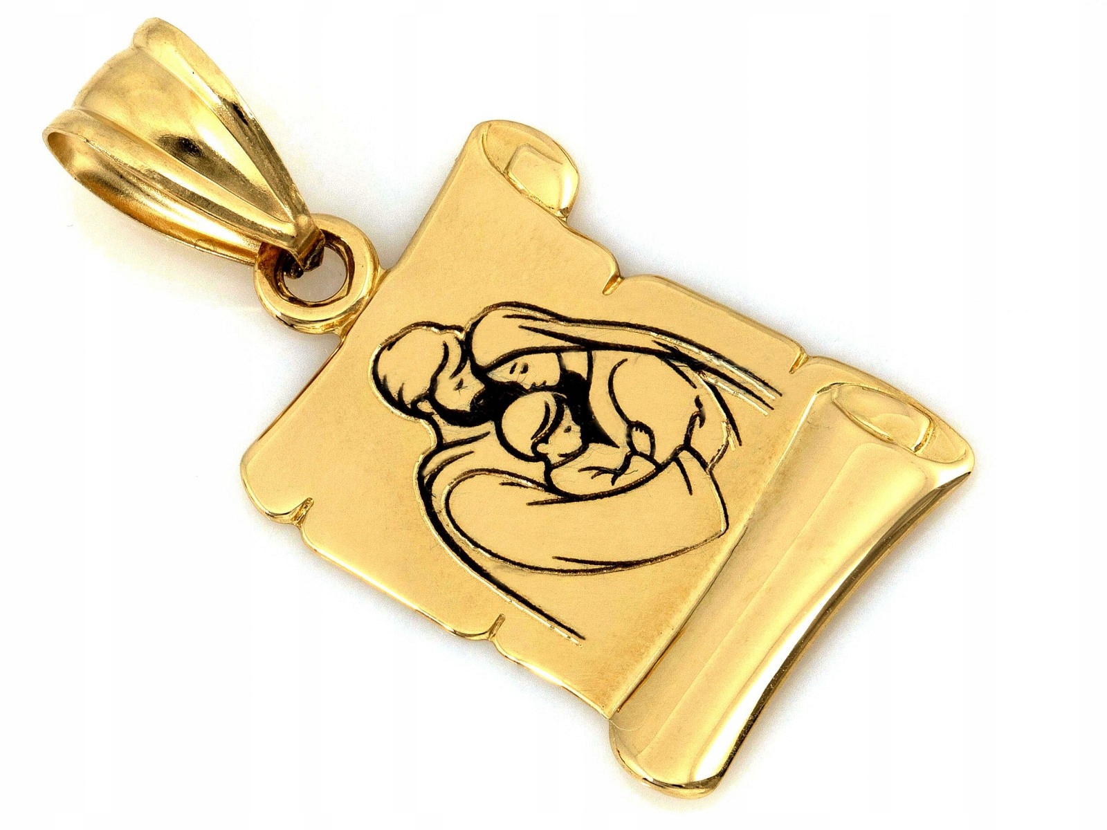 Zlatý přívěsek 585 Svatá rodina papyrus, váha 1.00 g, šperky jako dárek