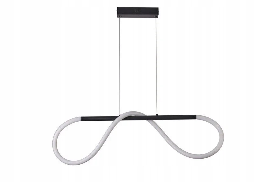 Závěsná Led lampa černá, moderní, 80 cm, světelný kabel do obývacího pokoje Reality