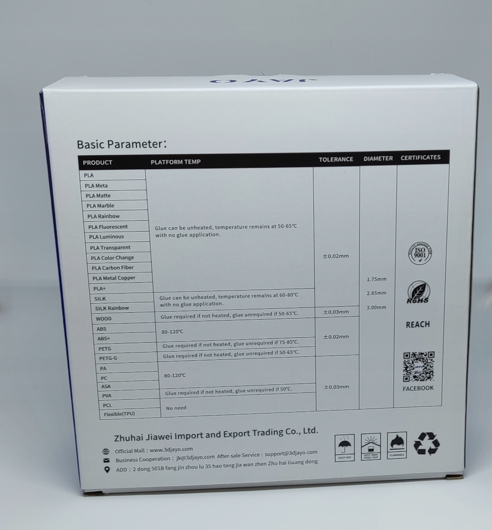 Filament JAYO PLA+ PLA PLUS 1100 g biały white Średnica filamentu 1.75 mm