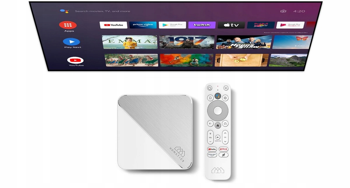 Android TV BOX Homatics Box R PLUS tuner DVB-T2/C Pojemność dysku 32 GB