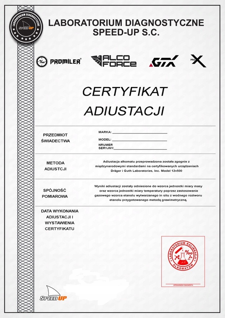 Alkomat Promiler AL 8000 PLUS Type Electrochemical