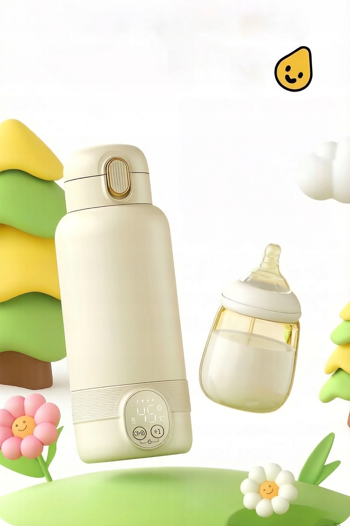 Podgrzewacz do mleka przenośny bezprzewodowy 37–55°C 500ml 50W 14000mAh