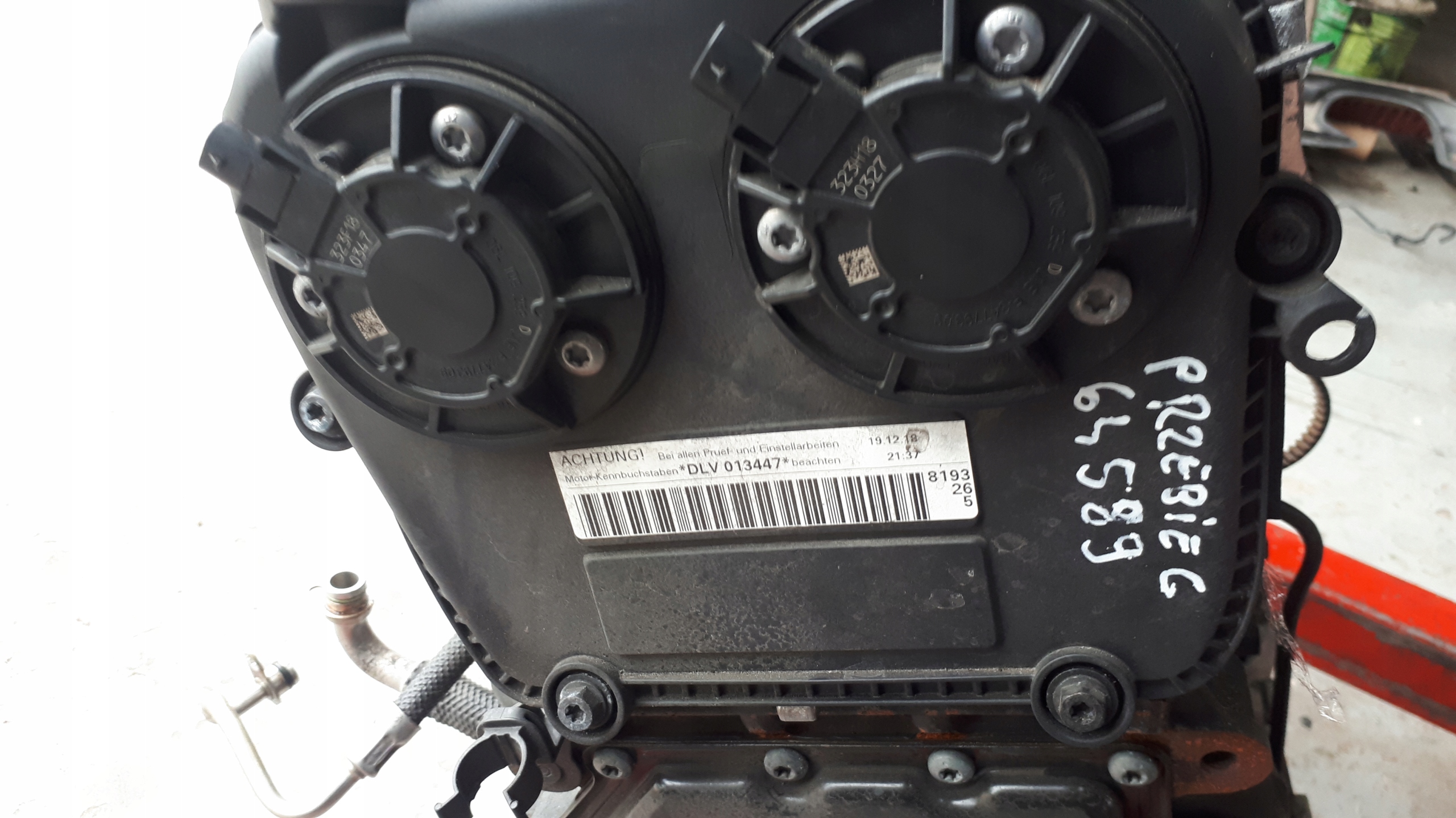 A4 B9 8W engine pillar 2.0 TFSI DLV DLVB A5 8W
