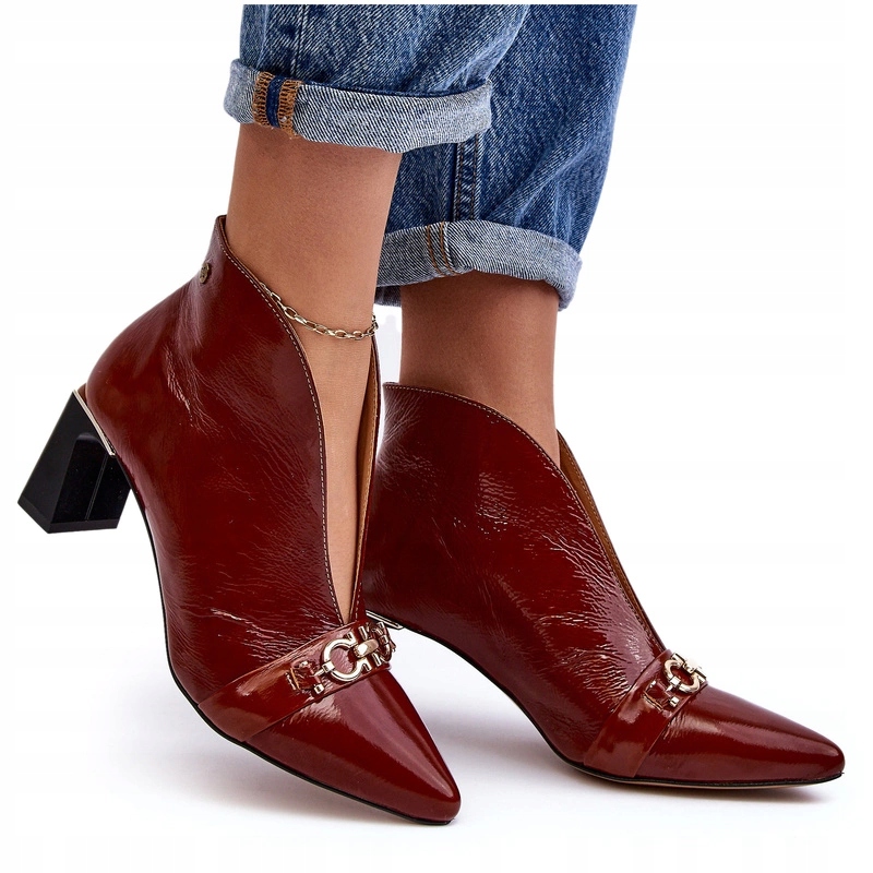 Kožené Kotníkové Kotníkové Boty Maciejka 05262-02 Hnědá 39