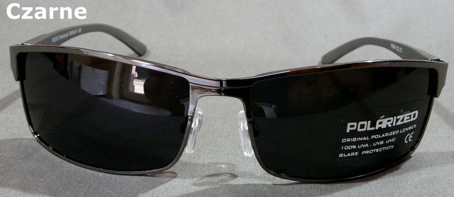 OKULARY MĘSKIE POLARYZACYJNE PRIUS FLEX ETUI BLACK Materiał oprawki metal