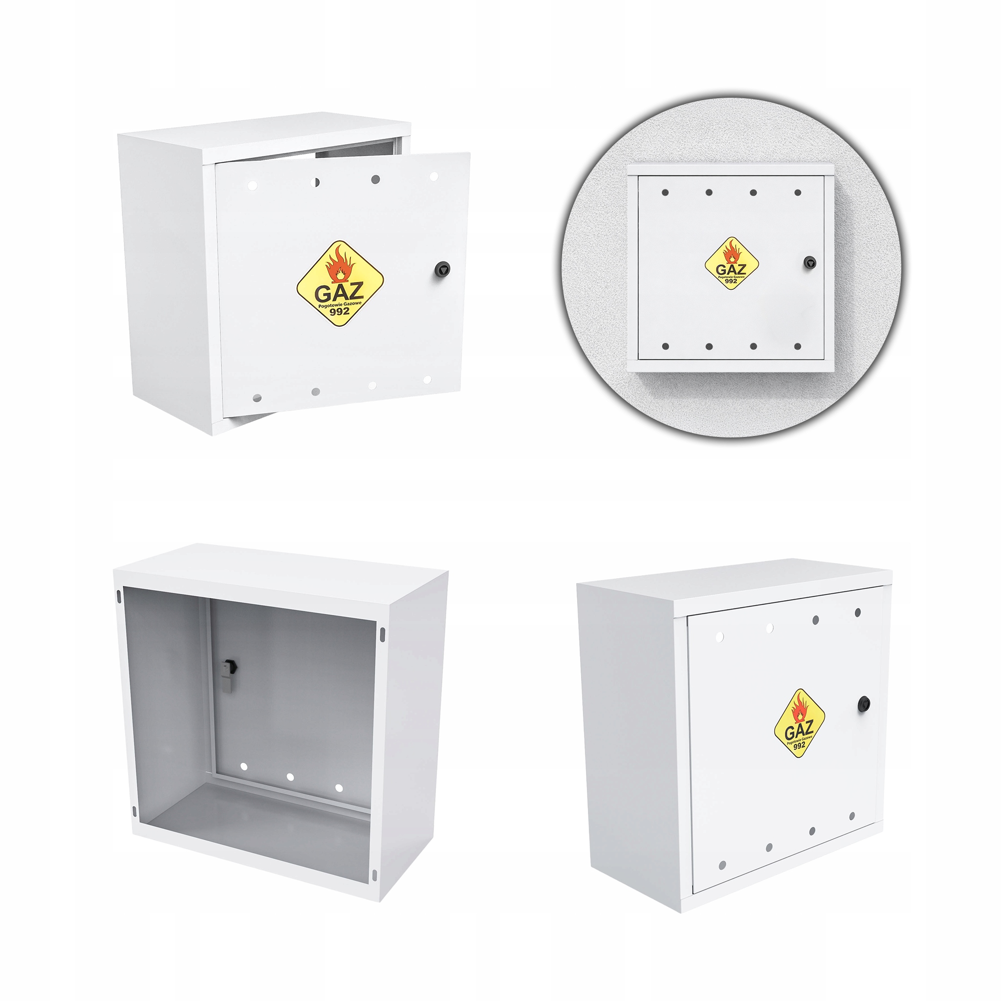 Plynová Skříňka 50x50x25 Bílá Skříňka Na Plynový Ventil Ocelová
