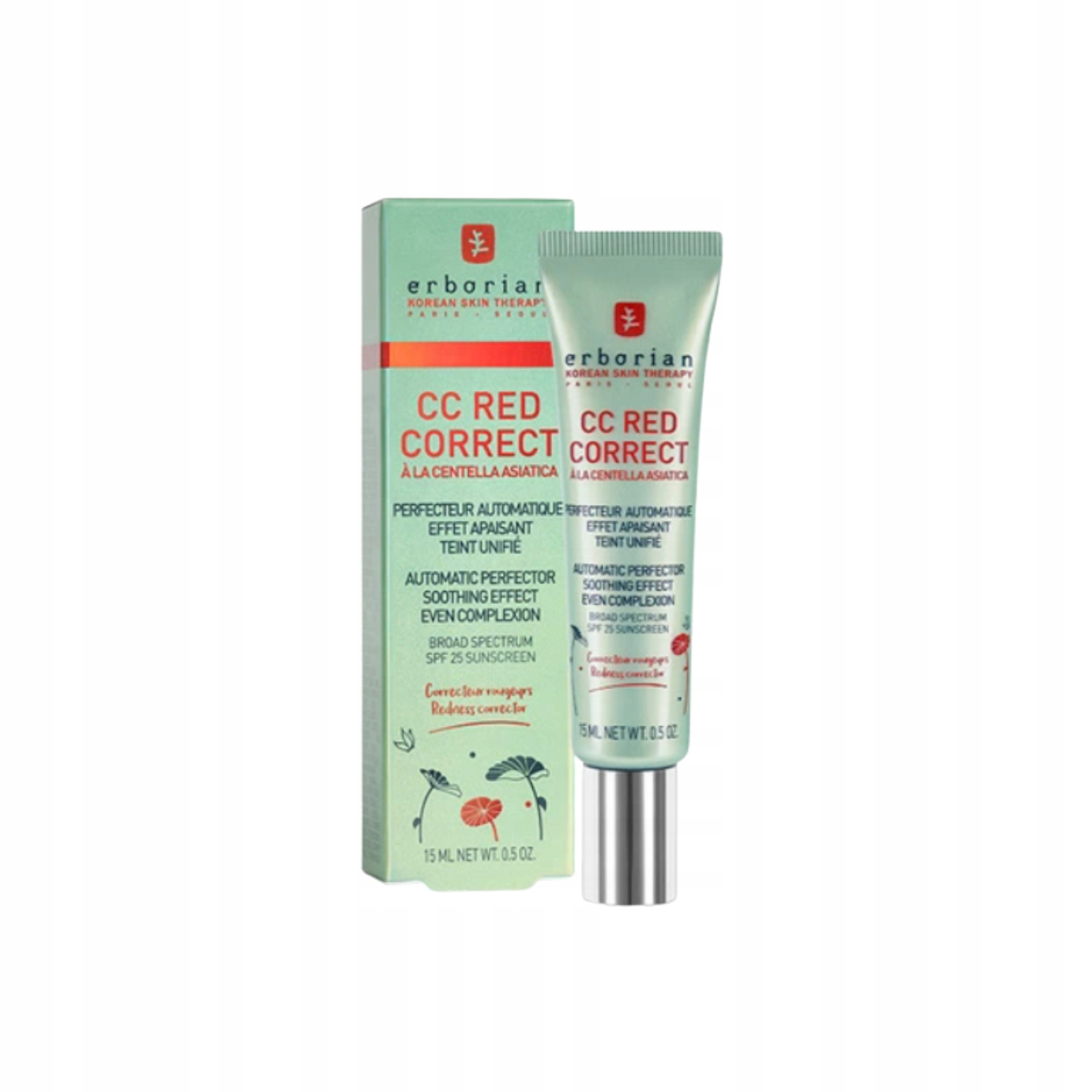 Erborian CC Red Correct Krem Korygujący Zaczerwienienia Twarzy SPF25 15ml