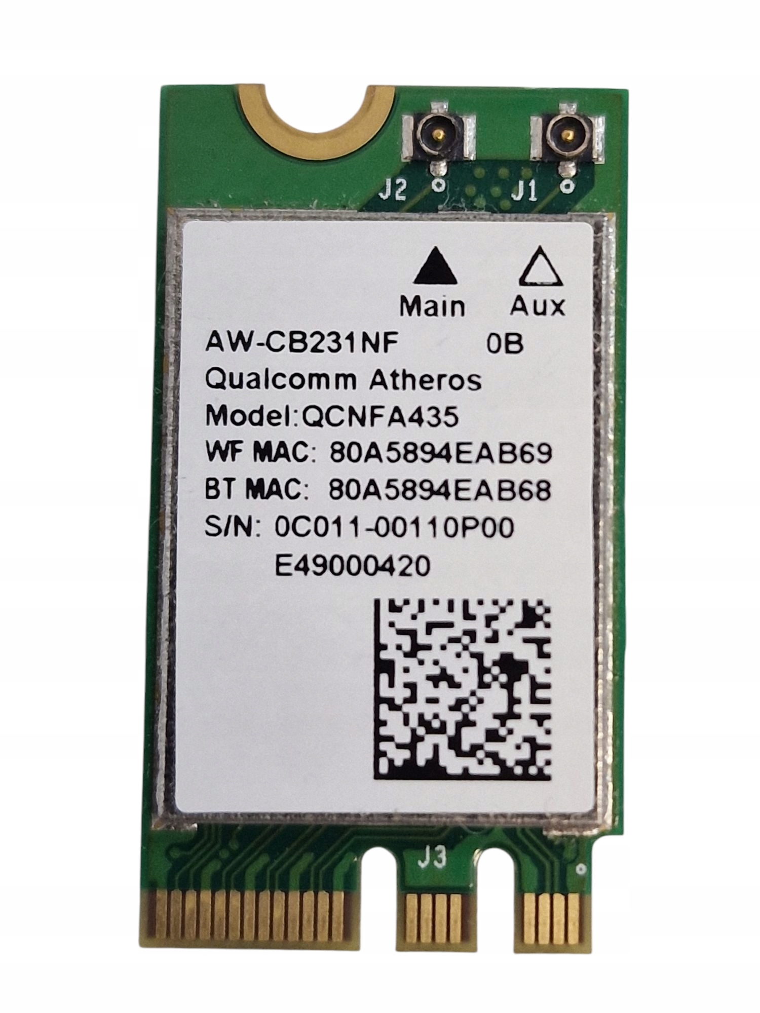 Asus P2530U WIFI AW-CB231NF Producent Atheros
