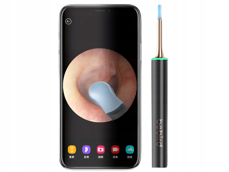 Otoskop z kamerą Bebird T15 Czarny