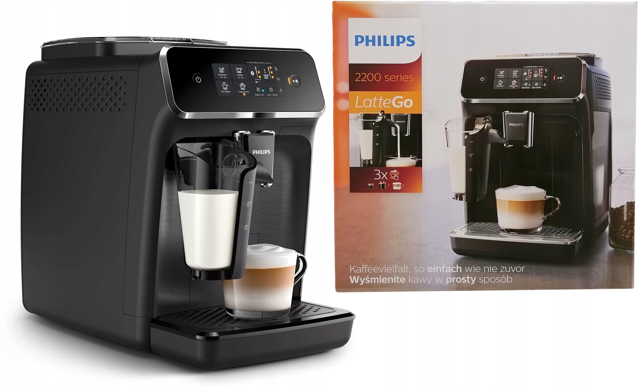 Automatyczny ekspres ciśnieniowy Philips LatteGo EP2230 1500W czarny 15bar