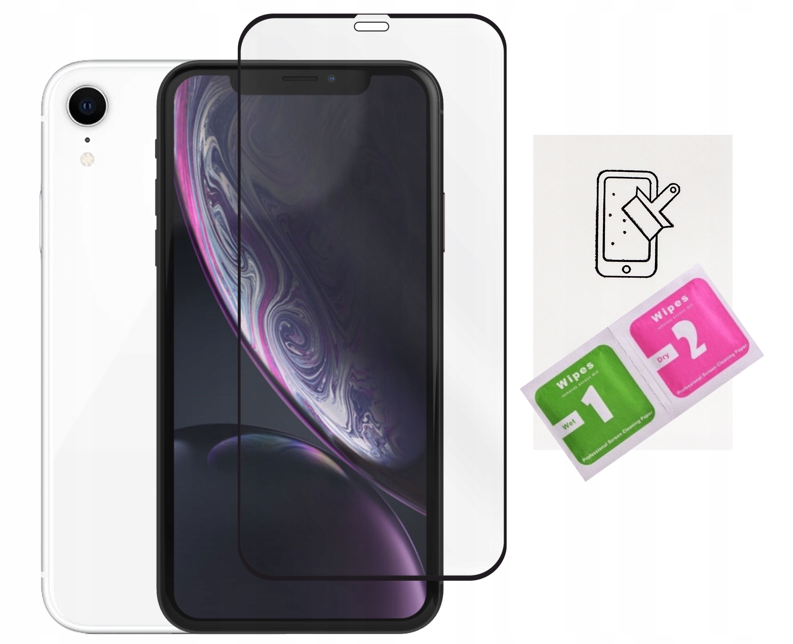 

Szkło Na Cały Ekran Do Iphone Xr/ 11 Czarna Ramka