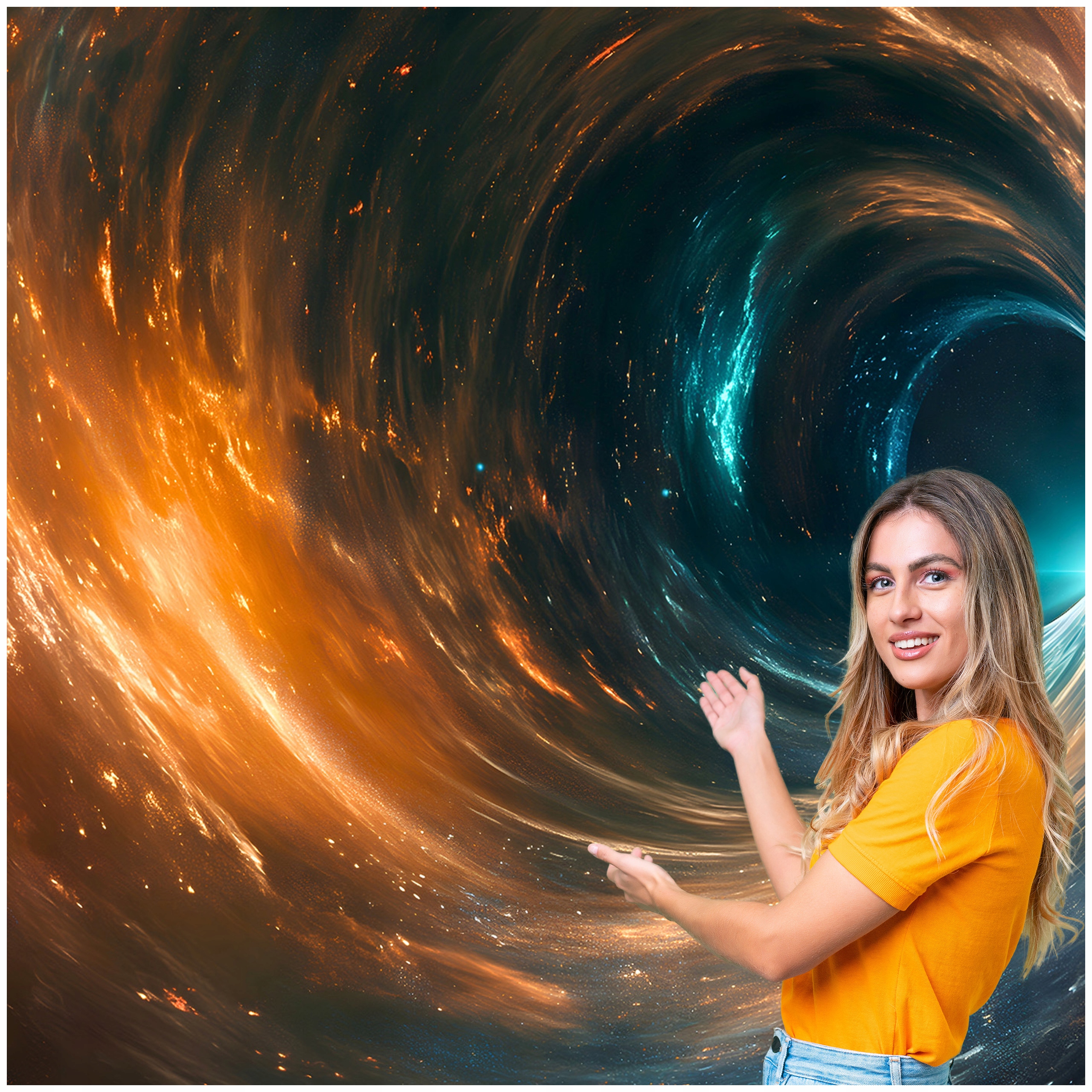 3D fototapeta Tunel Chodba Abstrakcia Časopriestorová 196x260 TUN13W