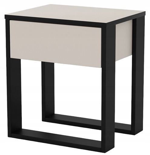 Nočný stolík Vera II kašmír čierny U zásuvka