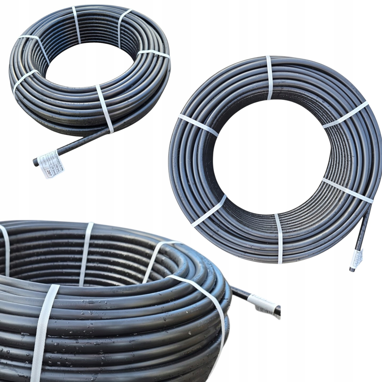 Rura Irygacyjna montażowa do Nawodnienia Pe 20 PN6 Odcinek 50m Wytrzymała