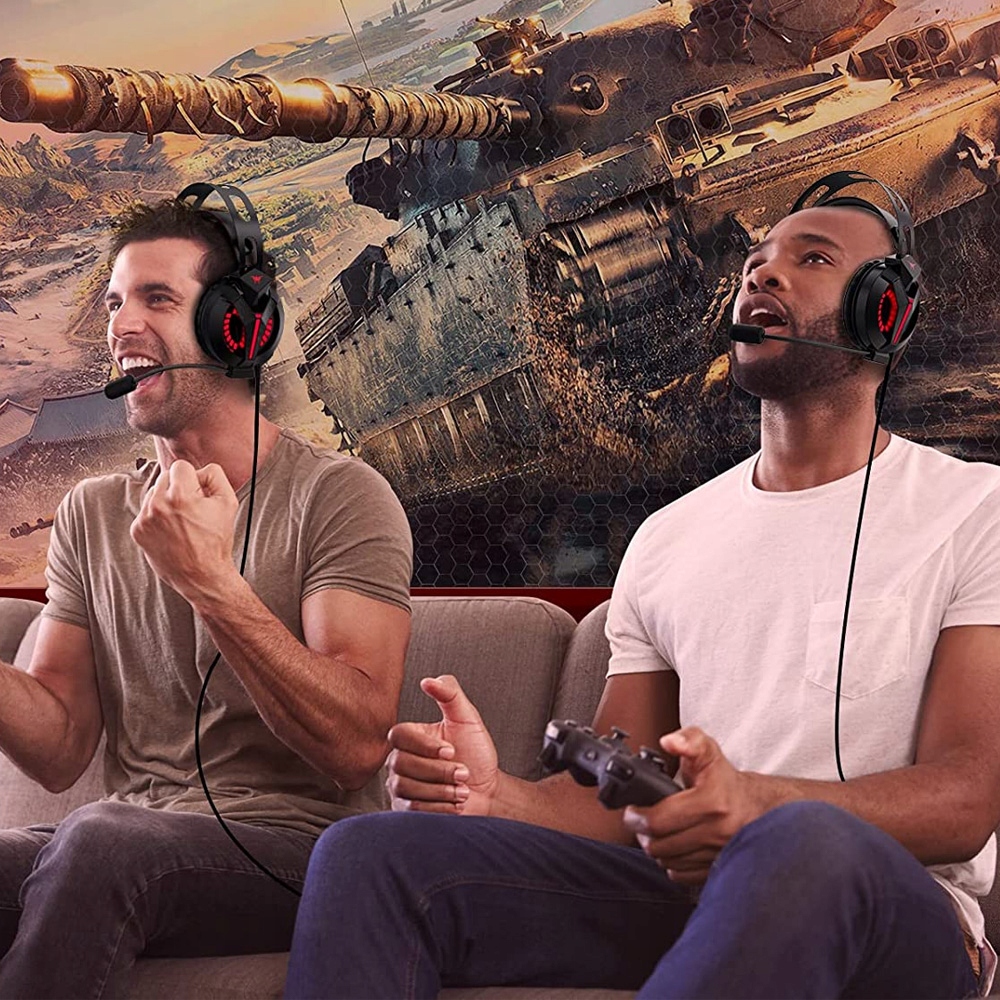 ONIKUMA M180 PRO SŁUCHAWKI GAMINGOWE NAUSZNE PRZEWODOWE Z MIKROFONEM LED Mikrofon tak