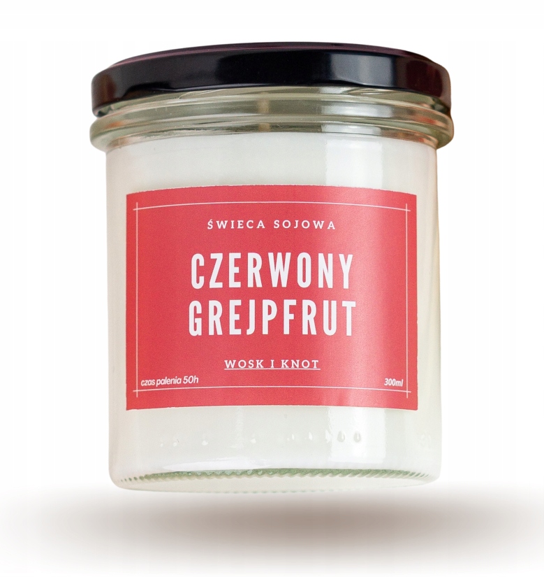 

Wosk I Knot Świeca Sojowa Czerwony Grejpfrut 300ml