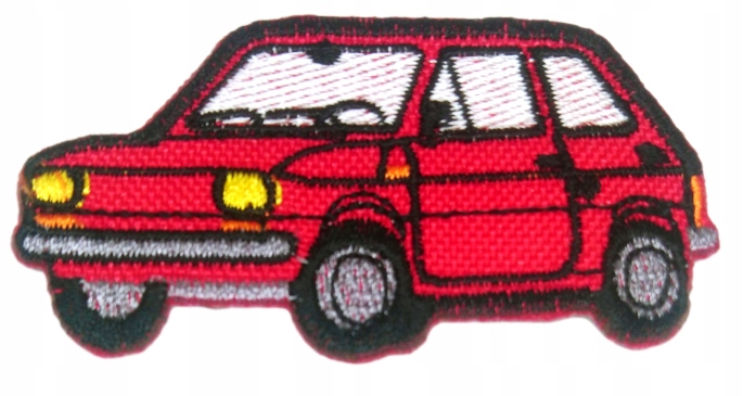 Naszywka Aplikacja Fiat 126p Auto maluch czerwony