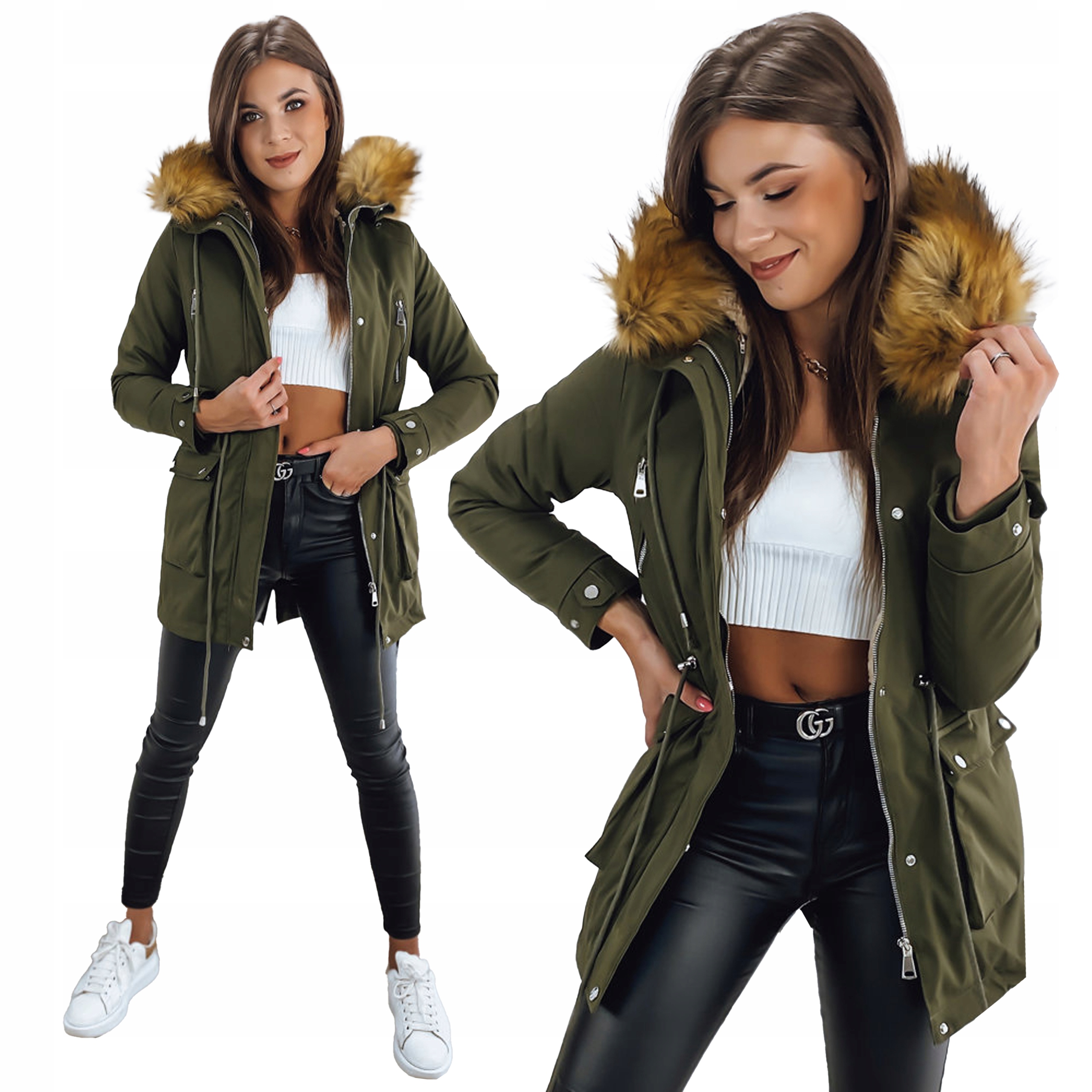 ZIMOWA KURTKA DAMSKA PARKA Z KAPTUREM roz. M