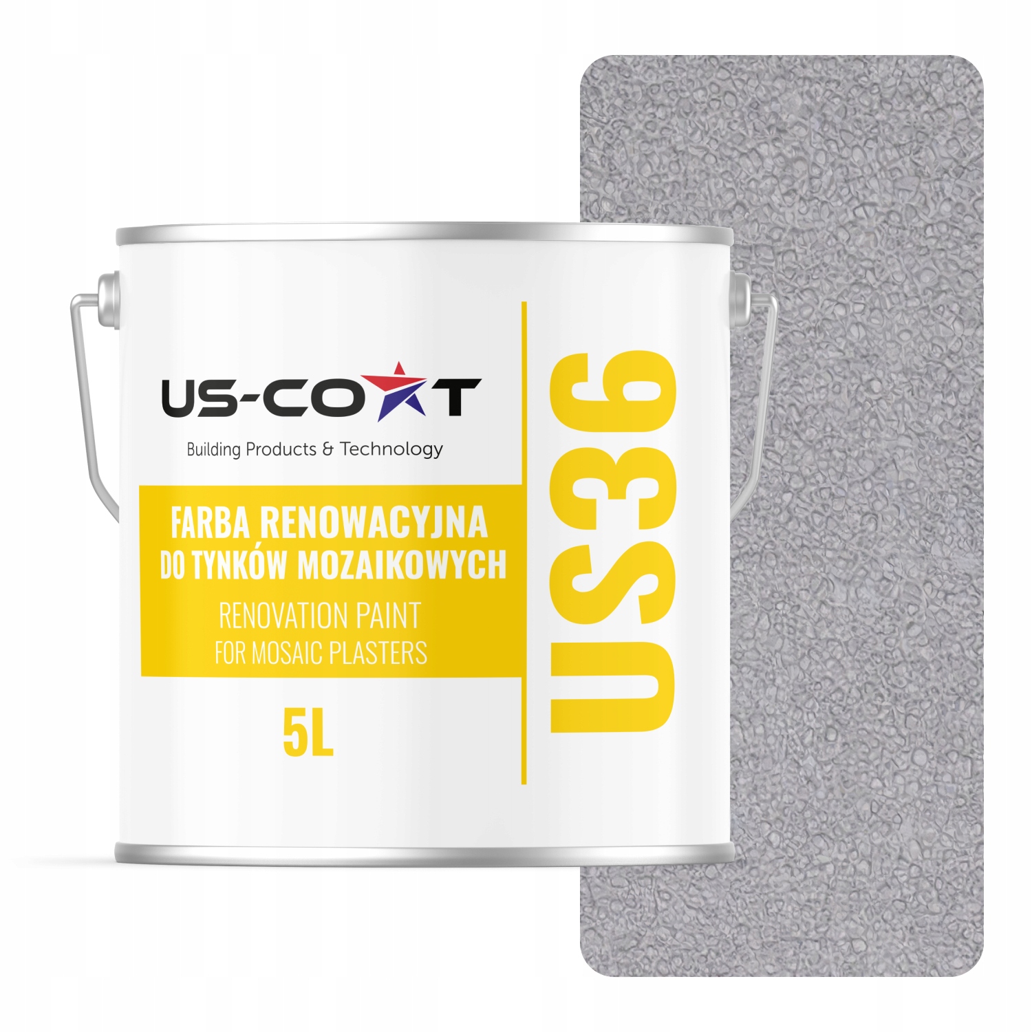 Renovačná farba na mozaikovú omietku 5L Obnova Šedá Jasná RAL7035