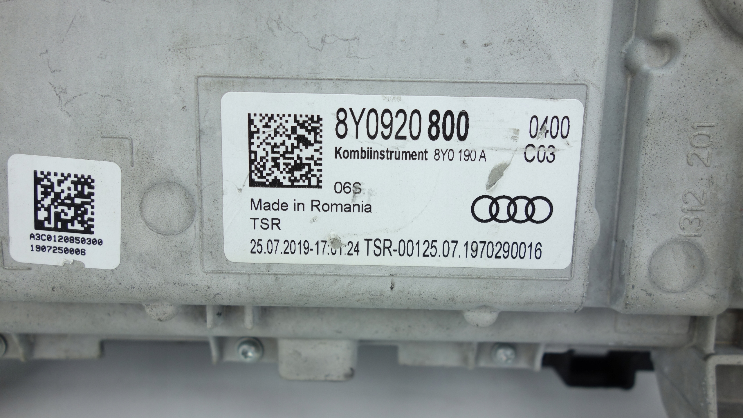 AUDI A3 8Y 2020- VIRTUAL COCKPIT clock dials 8Y0920800