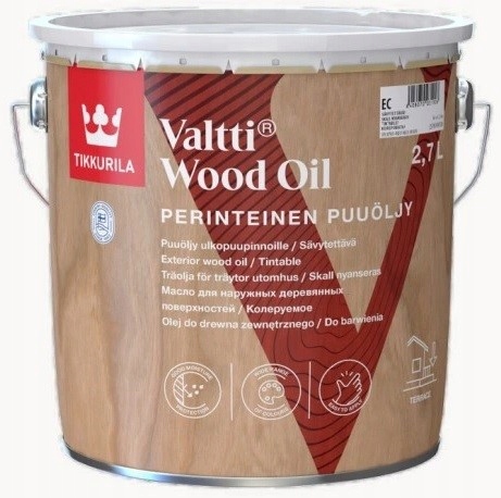 Olej do drewna tarasy elewacje Tikkurila Valtti Wood Oil 2,7L Bezbarwny