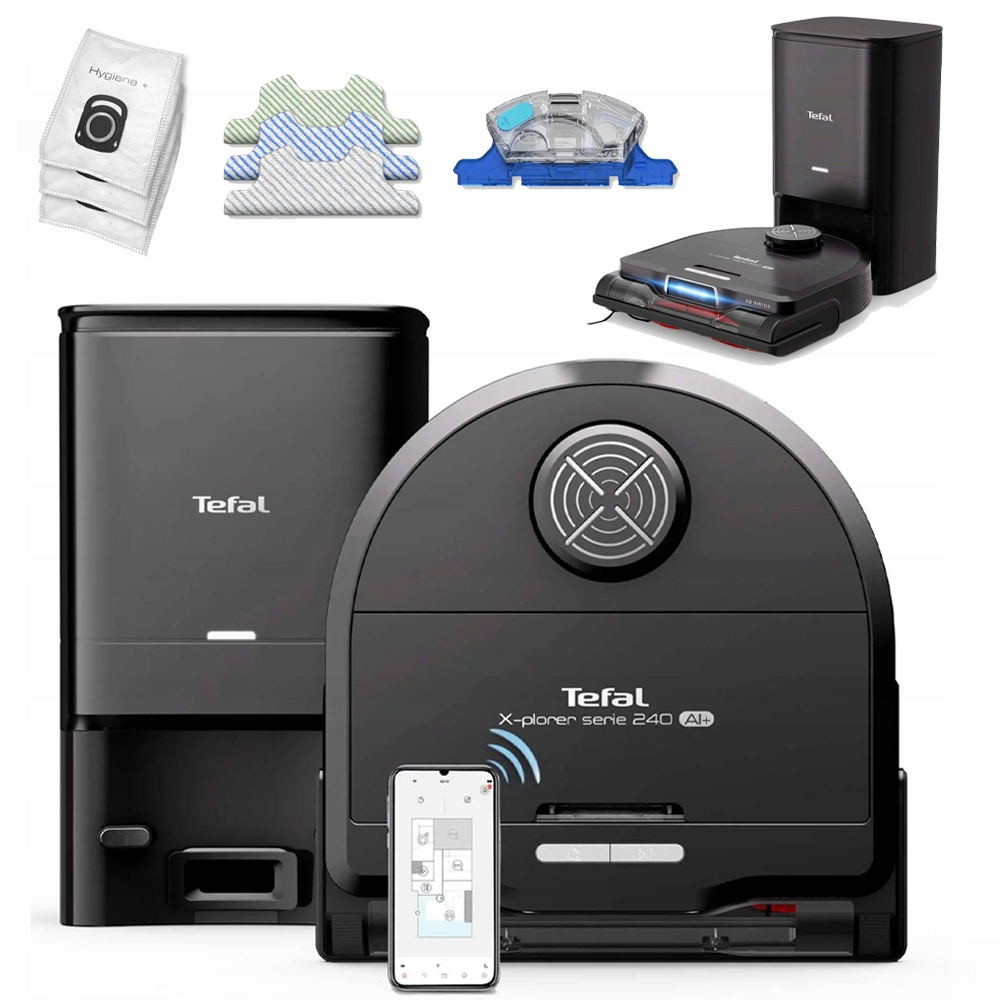 Robotický vysávač Tefal X-Plorer S240+ Ai RG9695WH 2v1 Mopovanie Vysávanie