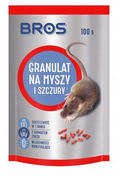 

Bros granulat trutka na myszy i szczury 100g
