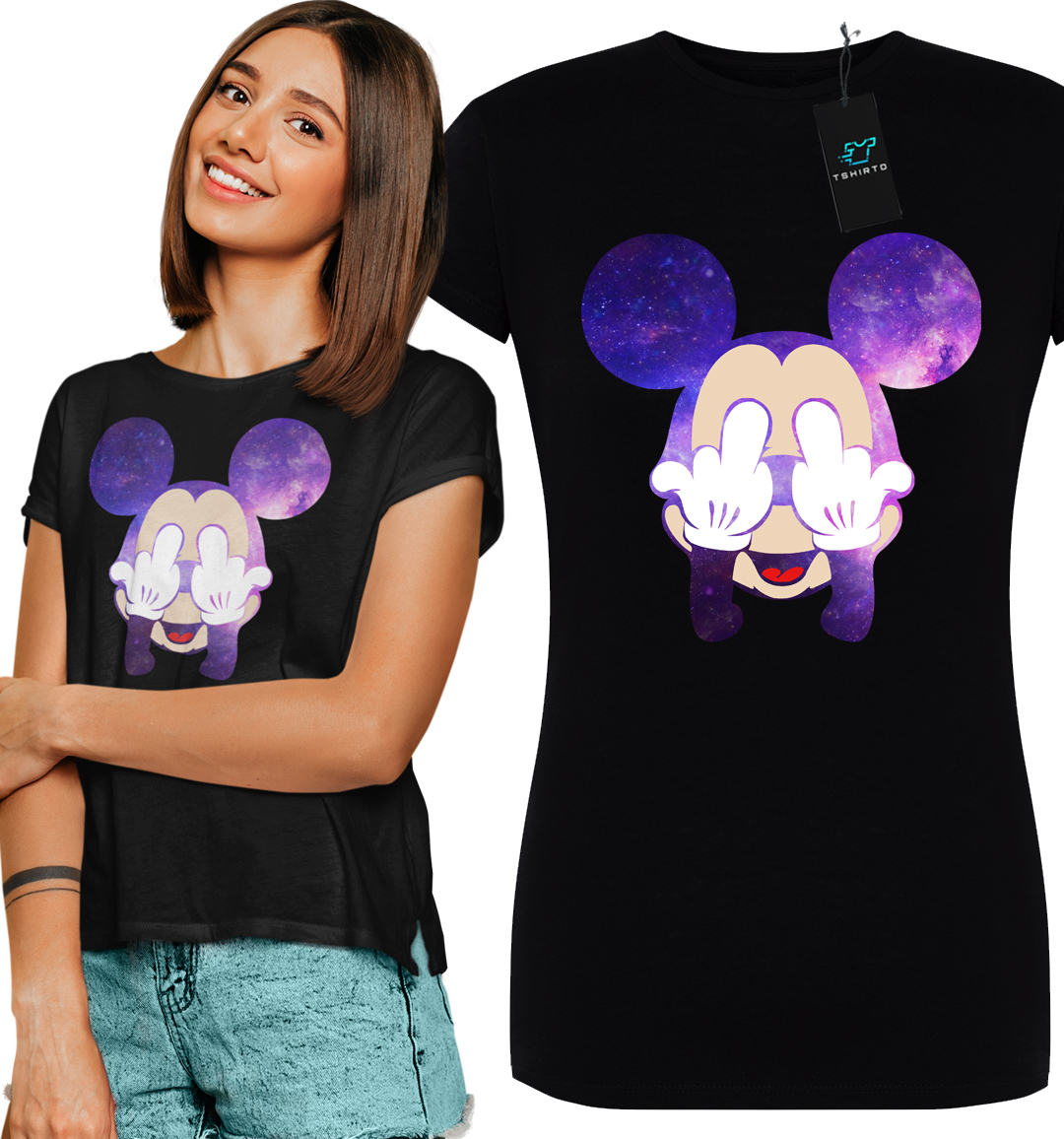 

Koszulka Damska Myszka Miki Mickey Mouse Fuck M